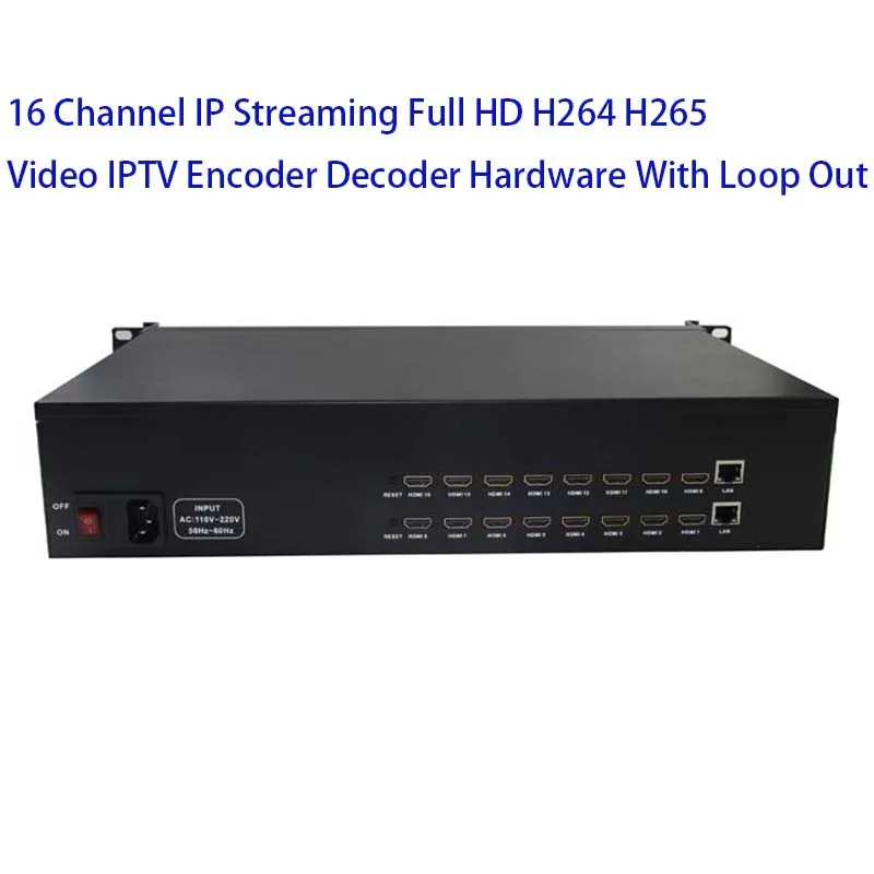 16-канальная IP-трансляция по цене производителя Full HD H264 H265 IPTV кодер-декодер