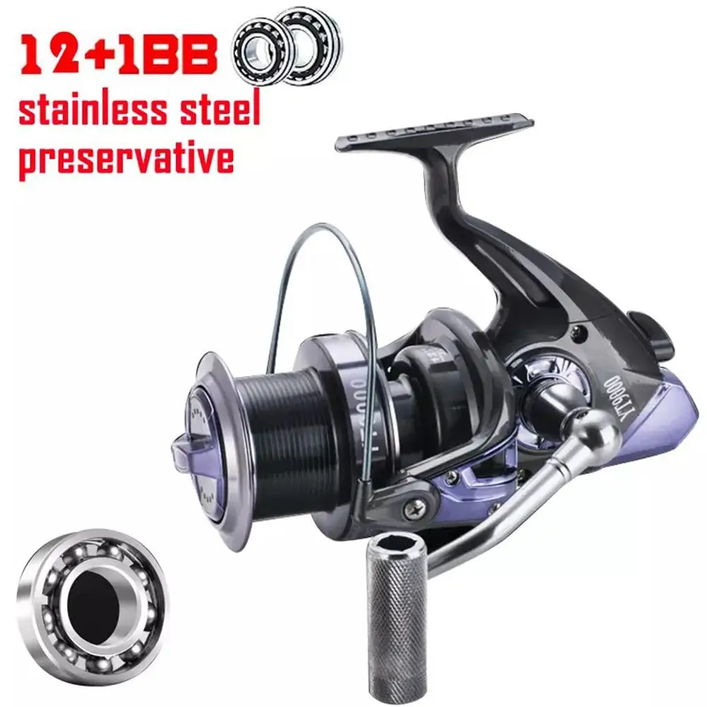 

Fishing Reel With Full Metal Wire Cup Long-distance Casting Line 12+1 Bearing 4.9:1 High Speed Ratio Spinning Reel