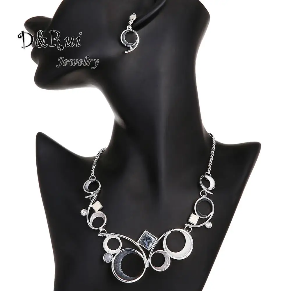 Модные женские свадебные геометрические Ювелирные наборы для женщин вечерние