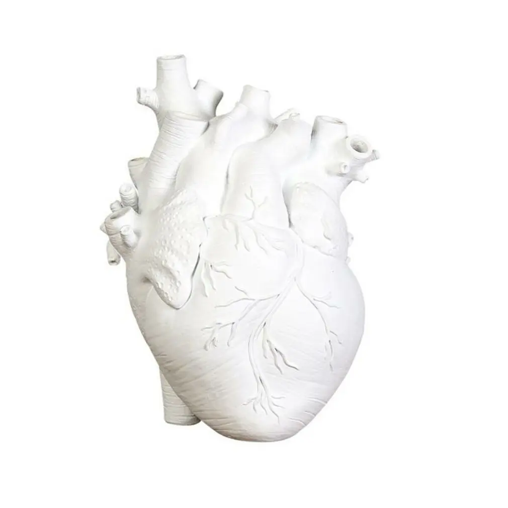 

Nordic Style Flower Pot Anatomical Heart Shape Flower Vase Art Vases Sculpture Desktop Plant Pot for Home Decor Ornament Gifts