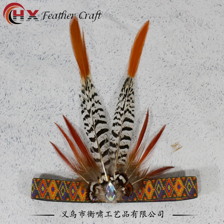 Женская повязка на голову с перьями в богемном стиле|festival feather|feathers for headdressesheaddress