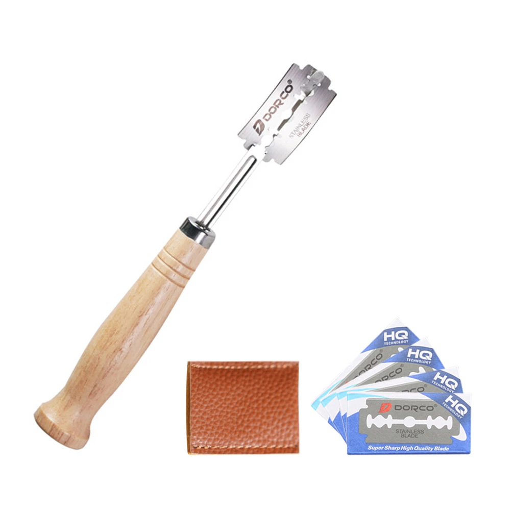 Изогнутый резак для хлеба с деревянной ручкой инструмент резки сменный скребок |