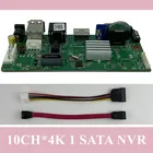 Сетевой цифровой видеорегистратор, 10 каналов * 4K H265H264, 1 кабель SATA, макс. 12 ТБ, обнаружение движения, ONVIF VMS XMEYE P2P Cloud