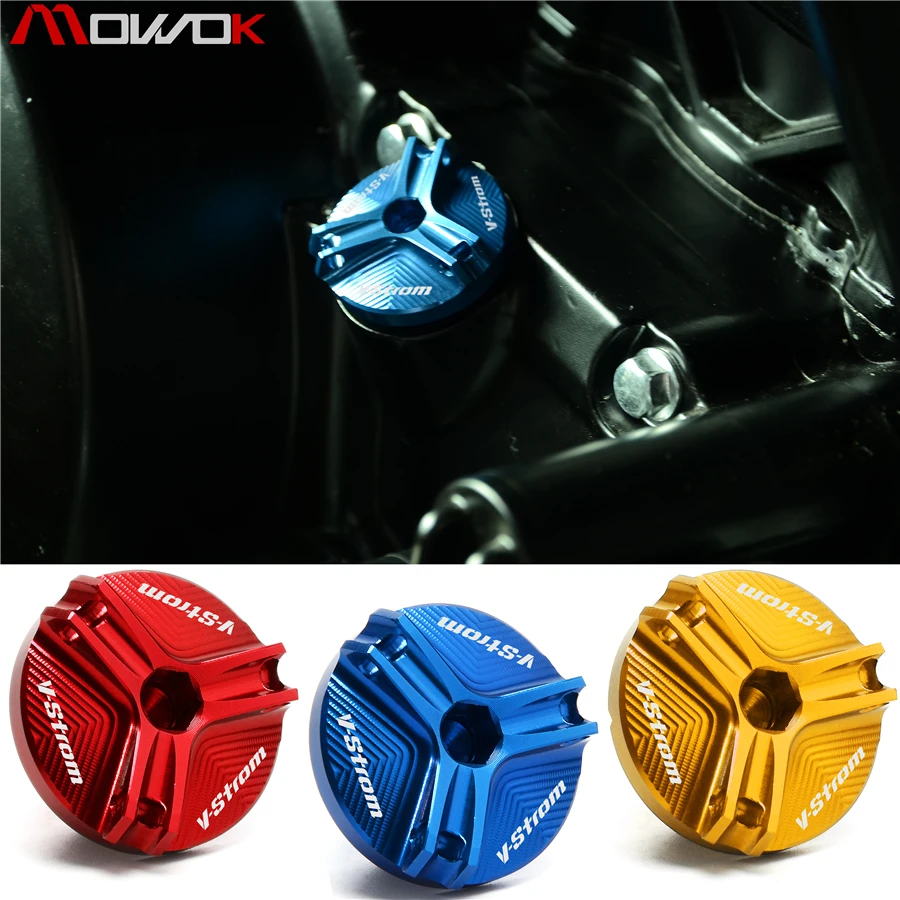 Для SUZUKI V-STORM 250 V-STORM 650/XT VSTORM 1000/XT Мотоцикл с ЧПУ Алюминиевый Масляный наполнитель крышка штекер