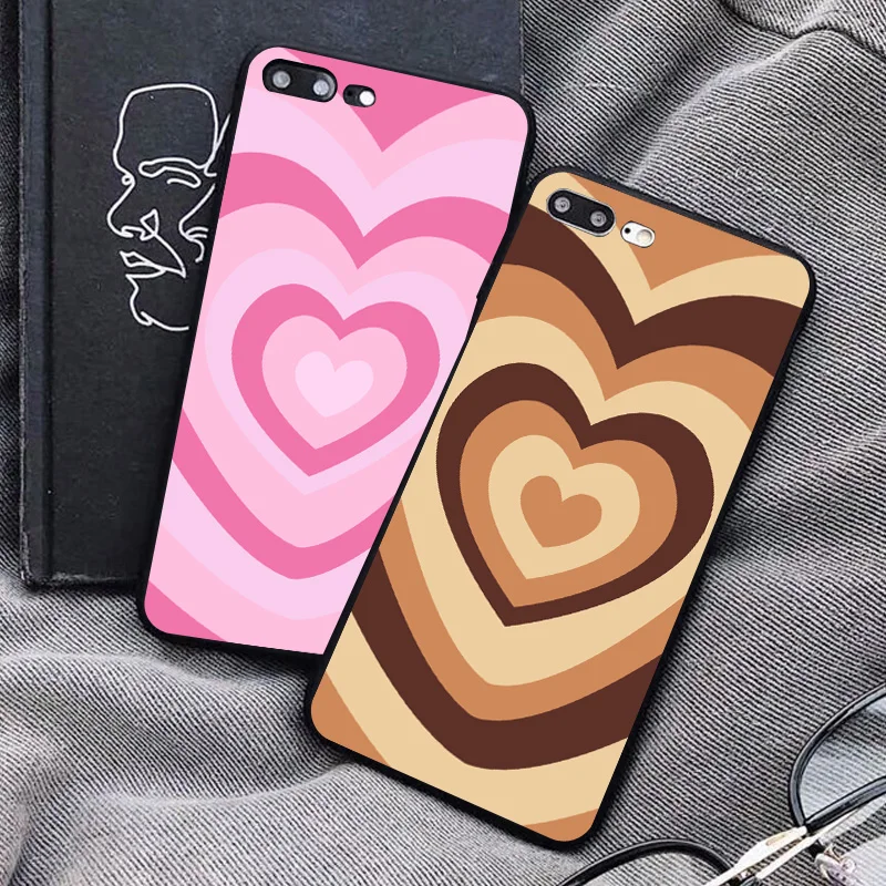 cute hot rainbow heart shape love soft silicon phone case for iphone 13 12 11 pro se 2020 x xs max 7 8 6s plus loves cute cover free global shipping