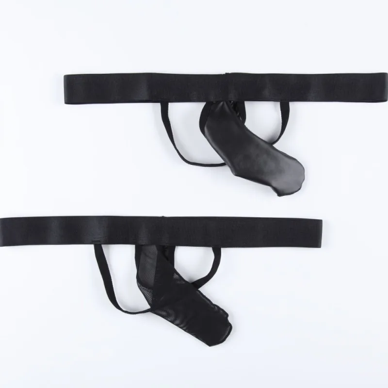 Стринги мужские из искусственной кожи пикантное нижнее белье для геев бикини