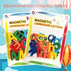 Детские развивающие игрушки с буквами и цифрами, магнитные наклейки, Английский алфавит, пластиковые наклейки на холодильник, Обучающие буквы