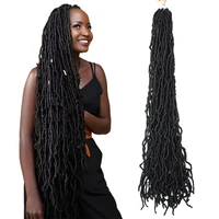 natifah nu locs crochet braids curly hair 36 inches faux locs extensions synthetic soft goddess crochet braiding hair for women