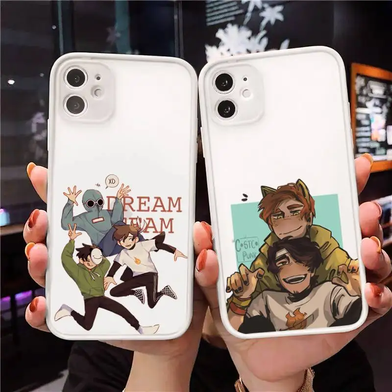 

dream smp Phone Case Clear matte transparent For white iPhone 7 8 x xs xr 11 12 pro plus max mini Funda