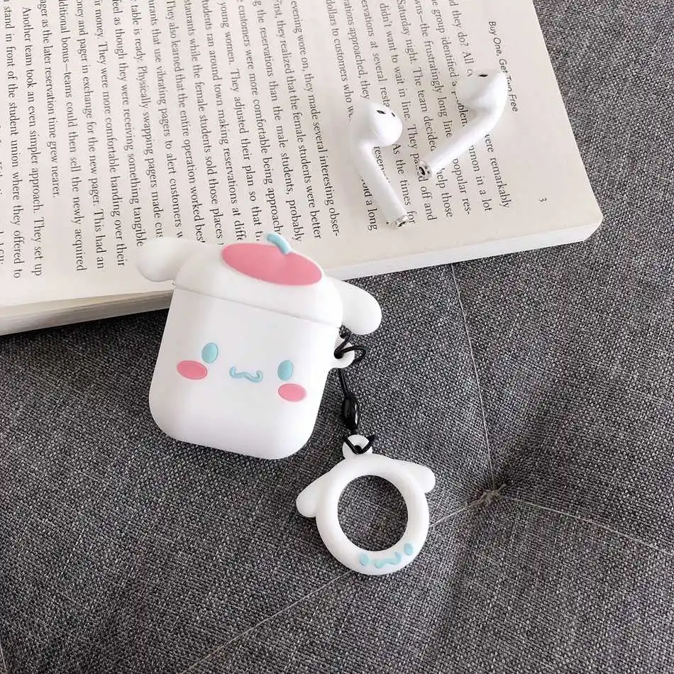 A1 Чехол для AirPods милый мультяшный слон кожухи головных телефонов для Apple Airpods 2 забавные аксессуары защитный чехол с кольцом на палец - Цвет: A1