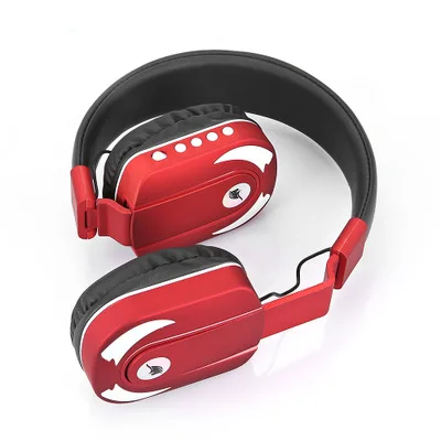 Red Наушники беспроводные bluetooth наушники BS770 стерео шлем гарнитура с микрофоном гарнитура светодиодный светильник светится в темноте наушники - Цвет: Red