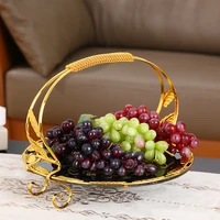 european luxury fruit bowl home living room creative snacks dried fruit nuts candy storage box glass fruit bowl