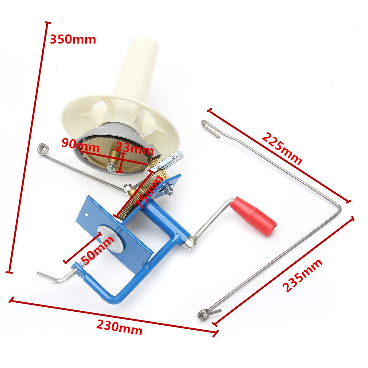 

Hand Operated Large Yarn Winder Machine 10oz Metal Yarn Fiber String Thread Skein Ball Wool Household Winder Heavy Duty Jumbo