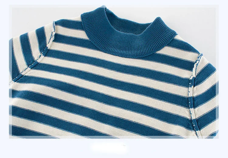 

New Fashion Winter 2019 Striped Sweater Toddler Baby Girls Knitted Pullover Sweaters Infant Boys Winter Sweater Warm Coat