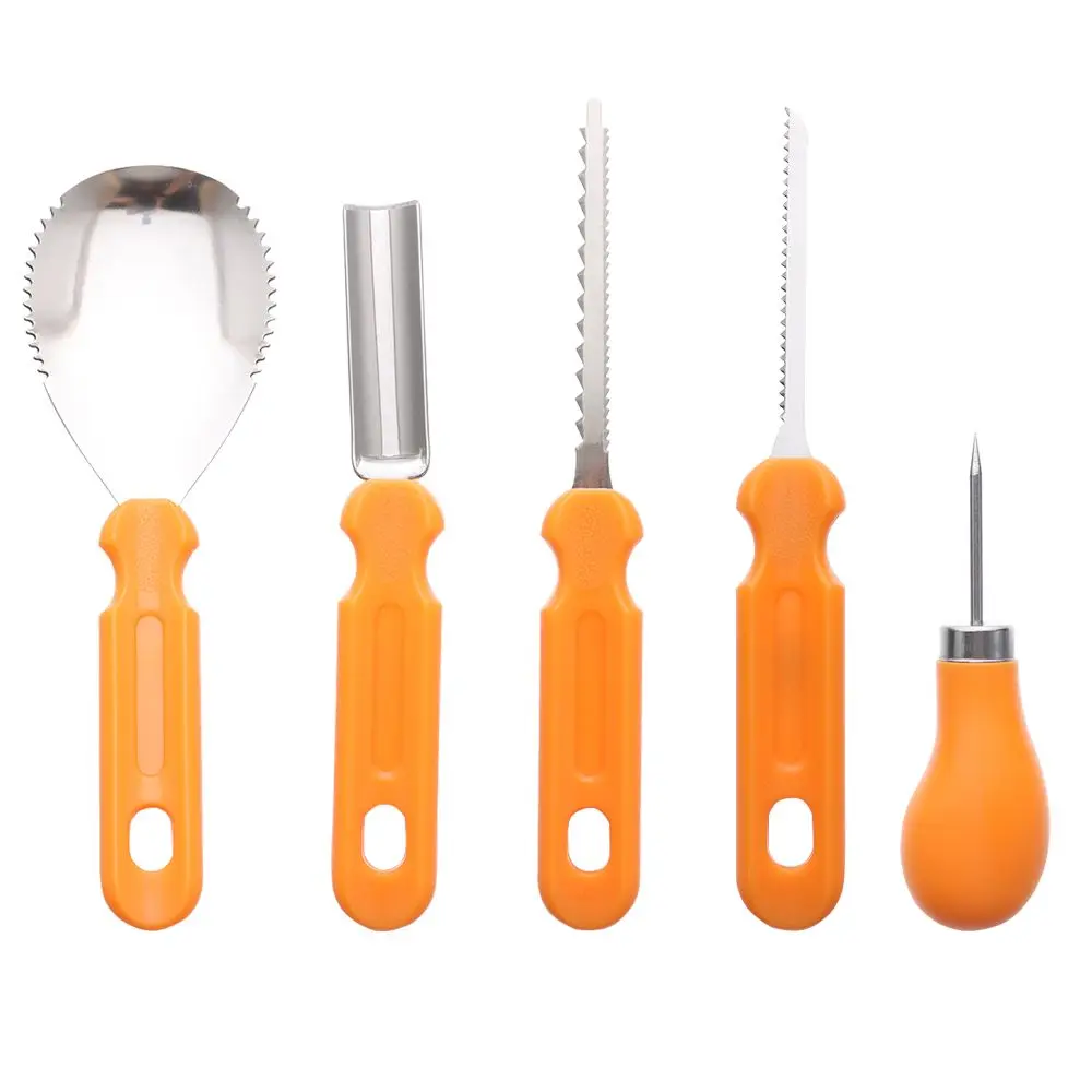 5Pcs Professional Pumpkin Carving Tool Kit Easily Carve Sculpt Halloween Party Supplies Children&amp#39s Lamp Decoration | Дом и сад