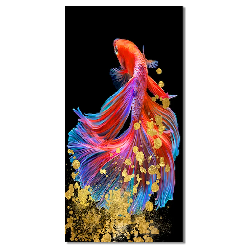 

Gatyztory Frame Painting By Numbers For Adults Goldfish Animals Drawing Coloring By Numbers Wall Art Painting For Home Decor Diy