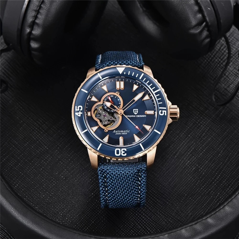 

PAGANI DESIGN Tourbillon Automatic Men's Watches Sapphire Glass Clock Top Brand Ceramic Bezel Hollow Mechanical Wristwatch