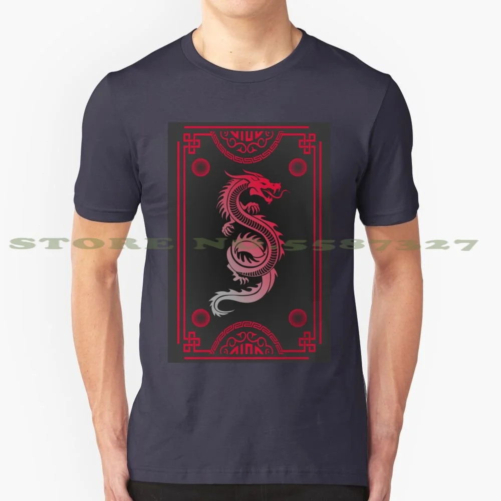 

A Dragon Legend Cool Design Trendy T-Shirt Tee Dragon Red War Banner Fight Traditional Tattoo Mythology Ancient Legend Fire
