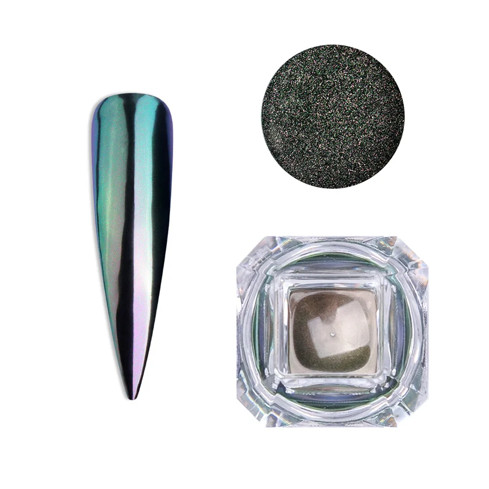 Палочка для ногтей Biutee неоновая зеркальная голографическая пудра с