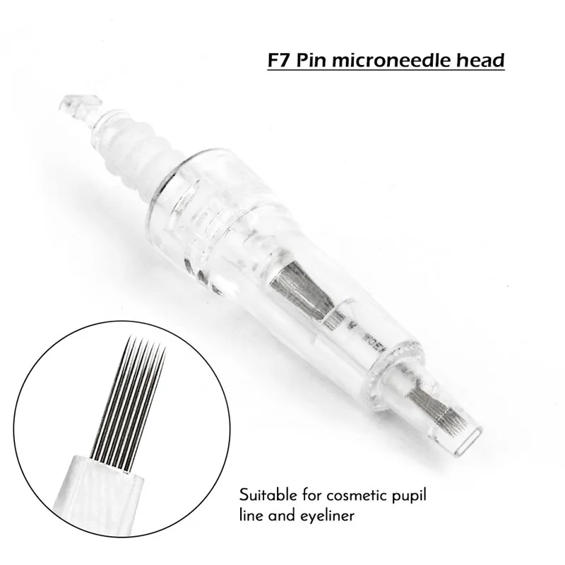 F7pin 10/50 шт потребительских упаковок для микро иглы штык картридж Замена для микро-иглы пера 9 pin/12-контактный/36-контактный/nano/3D Иглы для татуировки - Габаритные размеры: F7pin