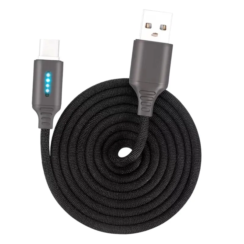 Интеллектуальное отключение питания 1 м USB Type C кабель нейлоновый Быстрая зарядка