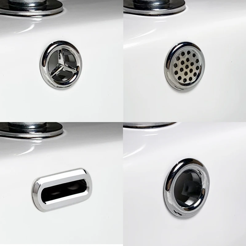 

1~10Pcs Sink Round Ring Overflow Spare Cover Tidy Chrome Trim Bathroom Ceramic Basin Overflow Ring Bathroom Replace Accessories