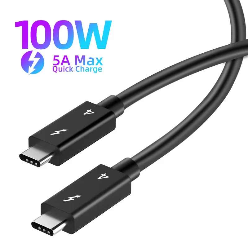 real thunderbolt 4 cable 40gbps for thunerbolt 4 dock station thunderbolt4 male to thunderbolt male cord free global shipping