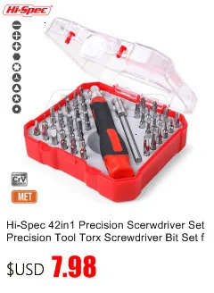 Hi-Spec 30 Набор отверток для ПК 1/4 динамометрический ключ гнездо и Набор бит l-образный двойной наконечник гаечный ключ ремонтный ручной набор инструментов BI001