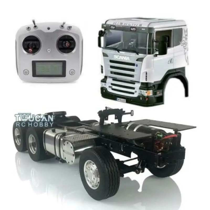 

LESU 1/14 RC Tractor Truck 6*4 Metal Chassis for Hercules Scania Cabin ESC Radio THZH0309-SMT4