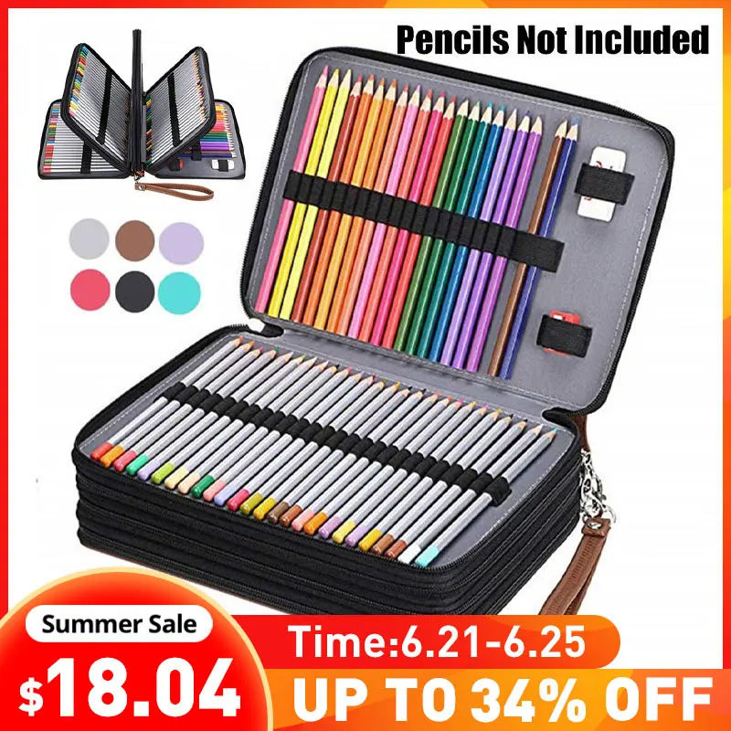 200 слот Портативный Цветной чехол карандаш держатель Водонепроницаемый большой