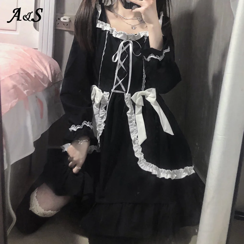 Женское мини-платье в японском стиле Anbenser винтажное дизайнерское платье пэчворк