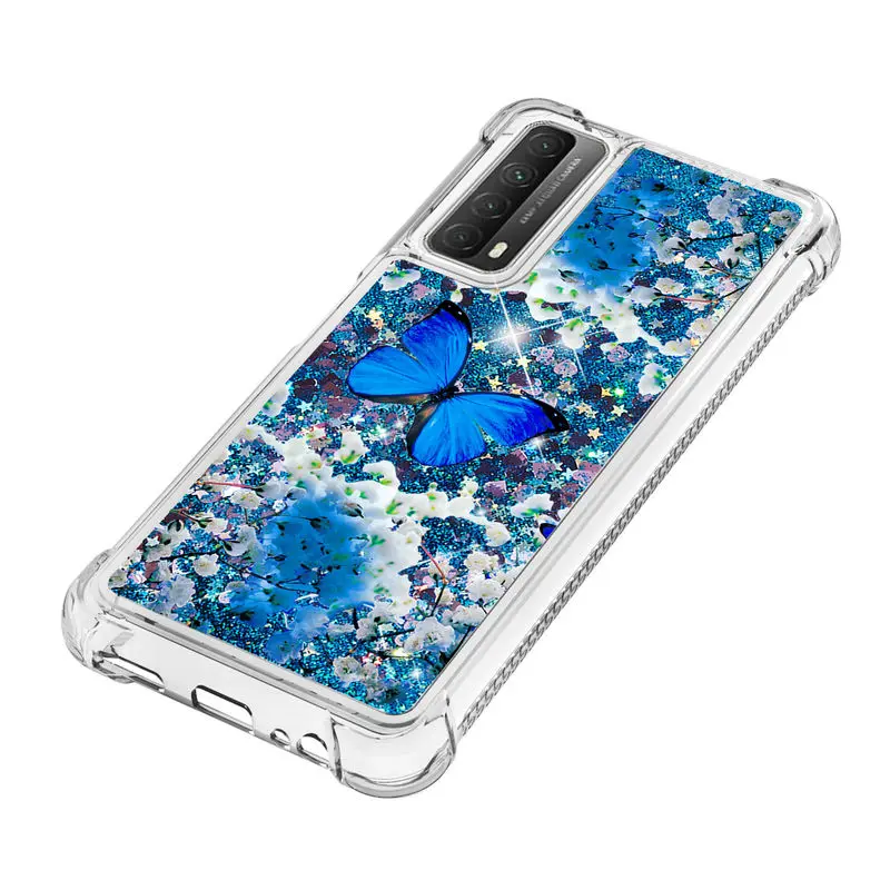 

Case For Huawei P smart 2021 P40 Lite P40 Pro Mate 30 Pro 30 Lite Fashion Glitter quicksand Cover For Honor 9X Pro 10 Lite Cases
