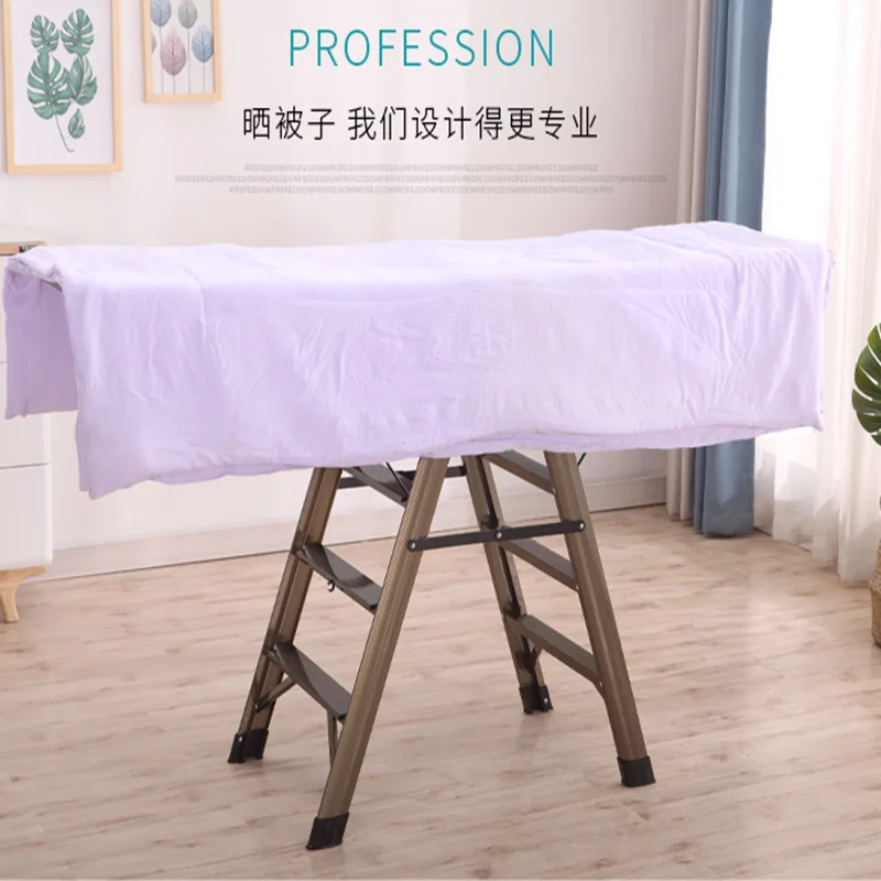 

Four Seasons Universal Aluminum Alloy Ladder Drying Rack Household Removable Folding Herringbone Indoor Multi-Function Table