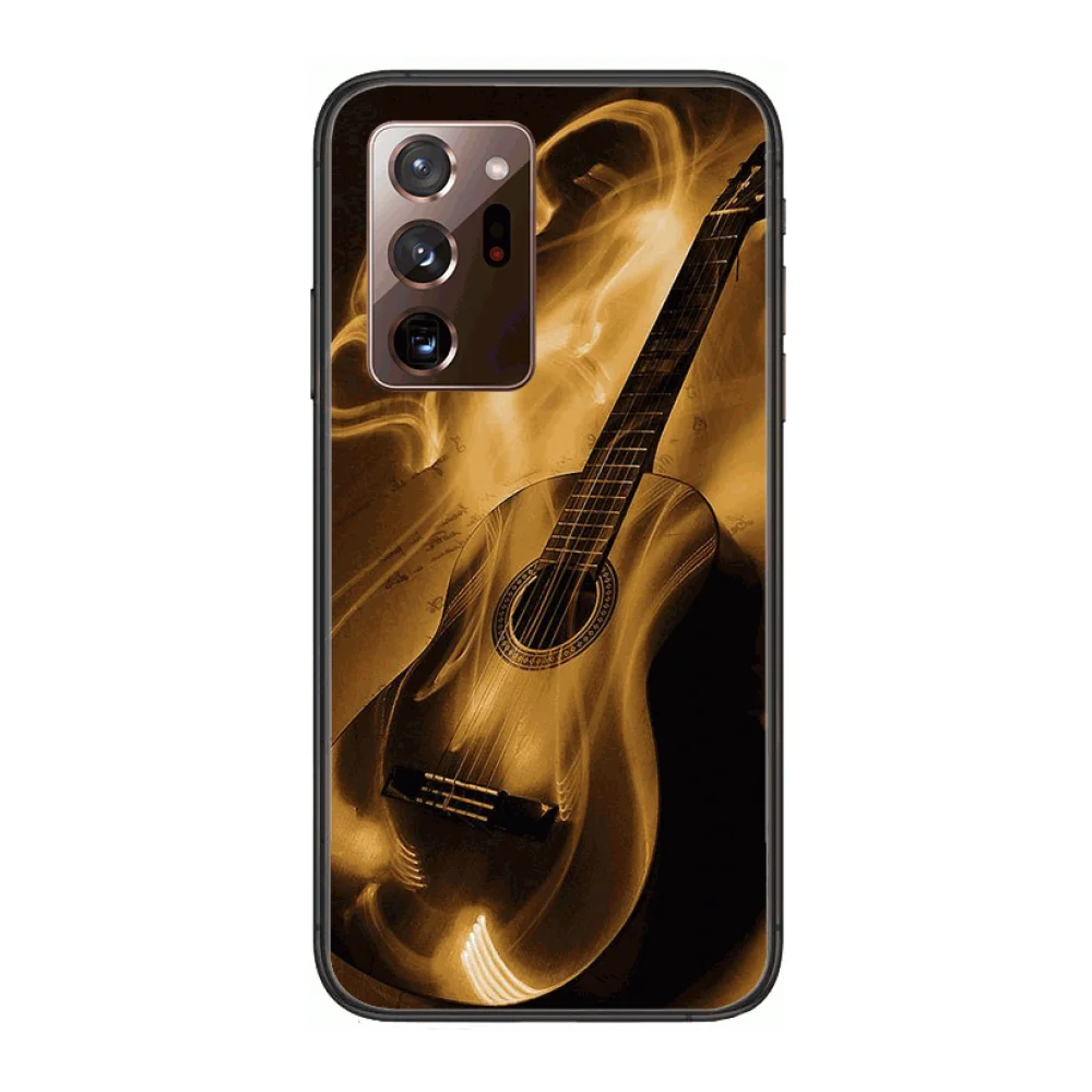 

Music score music violin guitar Phone Case cover hull For SamSung note20 10 9 8 4 pro plus black prime soft bumper Transparent