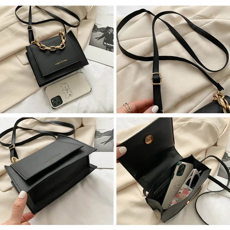

New Flap Crossbody Bags For Women 2021 Fashion Ladies Shoulder Messenger Bags Designer Small Handbags And Purses With Chain
