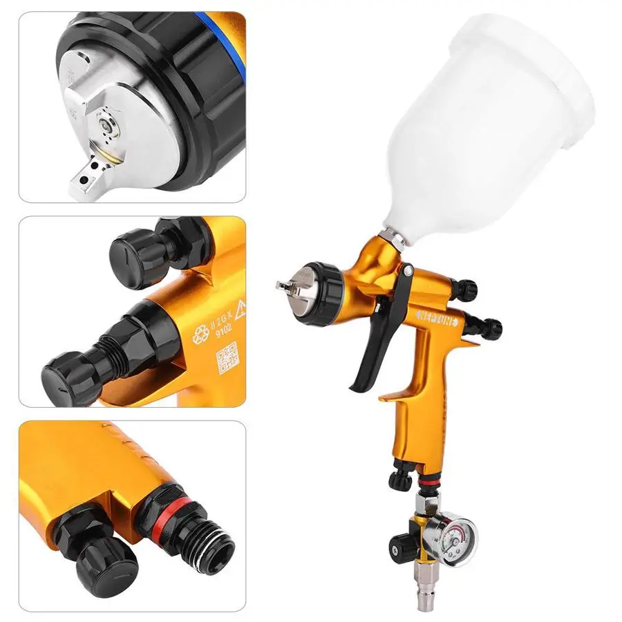 

1.3mm Caliber High-Atomization Fine Paint Sprayer Gravity Pot Pneumatic Airbrush Paint Sprayer