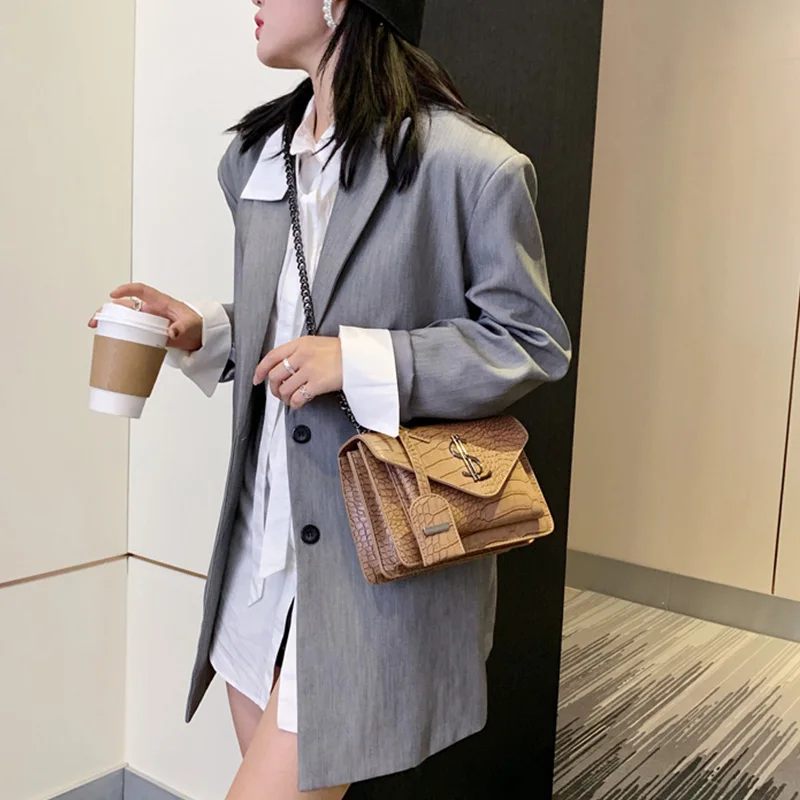 

Famous Brand Women Bags Designer Lady Classic Plaid Shoulder Crossbody Bags pu Leather 2021 new Women Messenger handbags