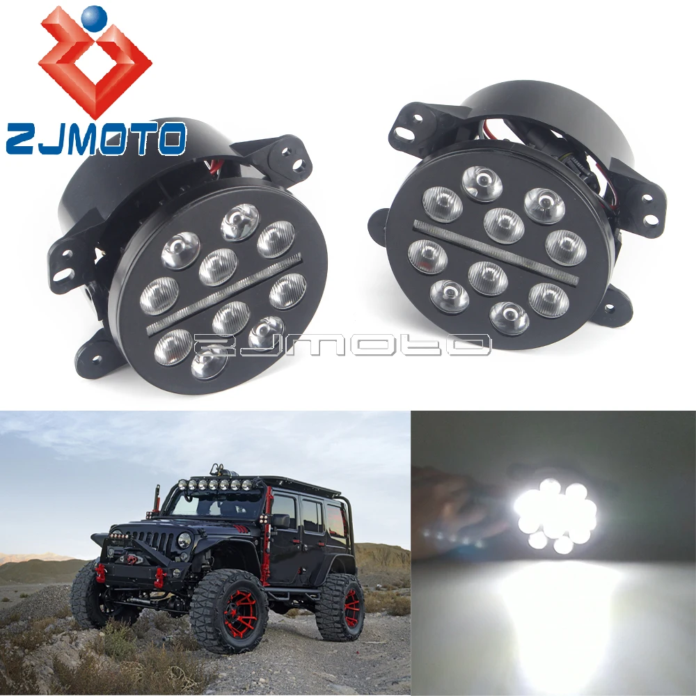 

LED Fog Lights White CREE Chip Driving Offroad Foglight For Jeep Wrangler JK JKU TJ LJ Freedom Edition Rubicon Sport Sahara