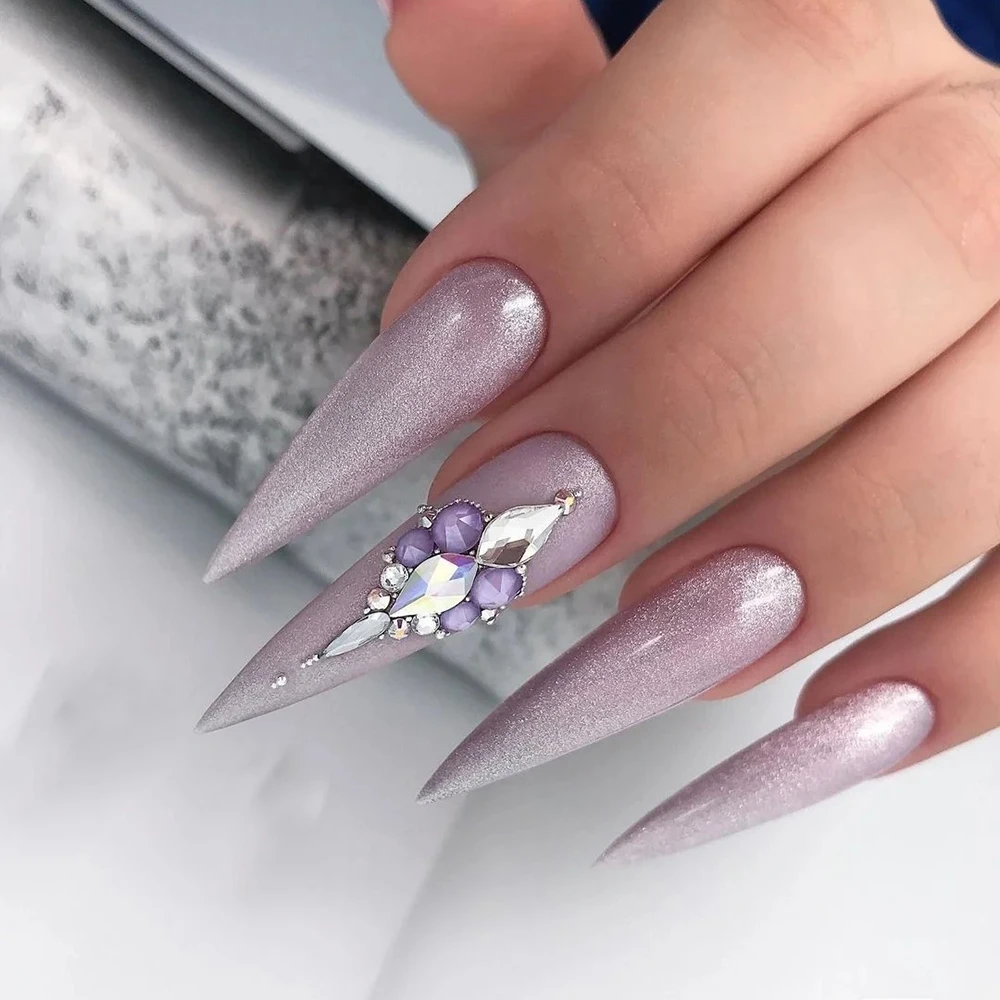 12 ячеек в коробке красочные кристаллы для ногтевого дизайна стеклянные камни