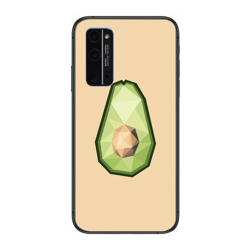 

Avocado Phone Case Hull For Huawei Honor 8 9 10 20 30 A S Lite Pro 5g i Black Back Soft Cell Cover Pretty