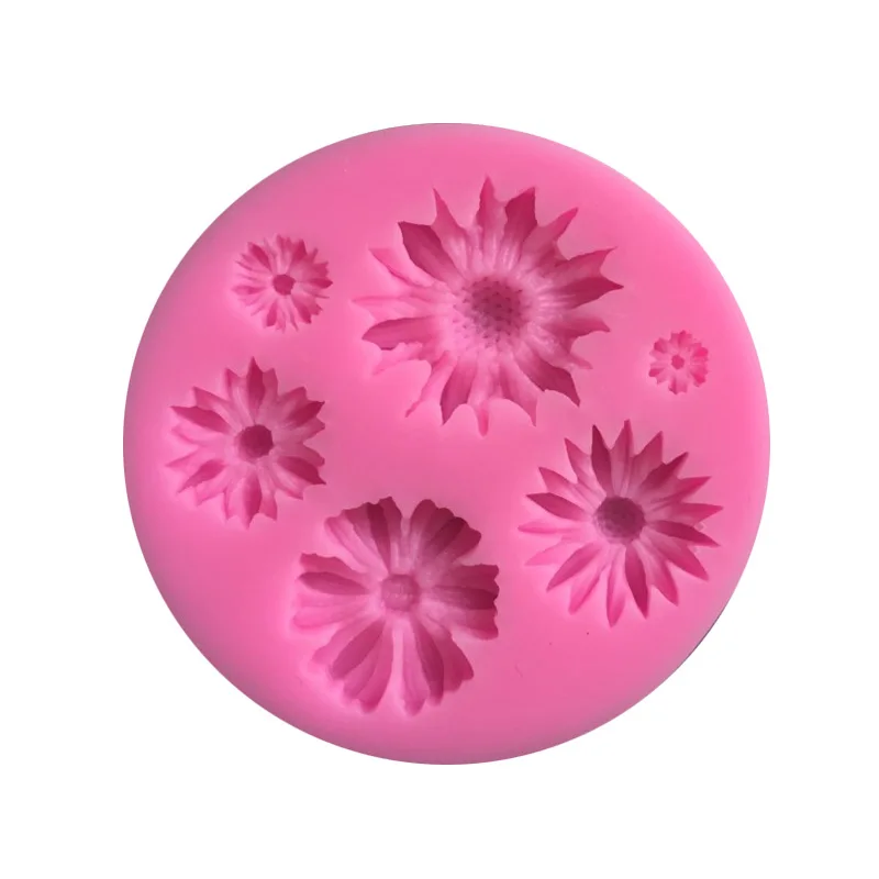 

1PC Sunflower Fudge Cake Decoration Mold silicone mold West Point Baking Liquid Silicone fortune cookie Tableware Kitchen Tool