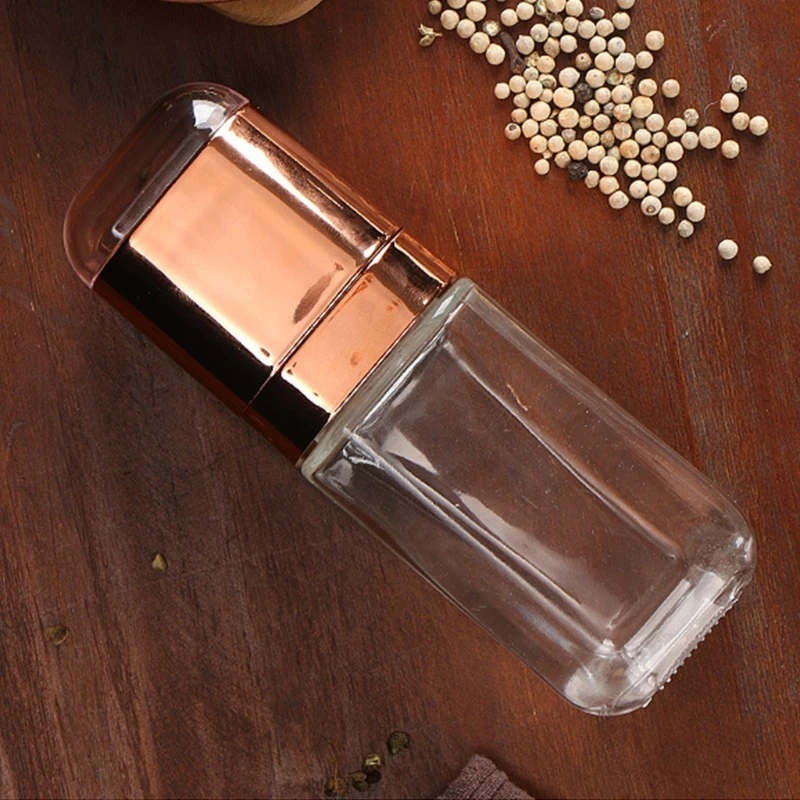 

W3JA Portable Glass Bottle Manual Grinding Pepper Salt Mills Grinder Durable Kitchen Seasoning Tools Adjustable Grain Size