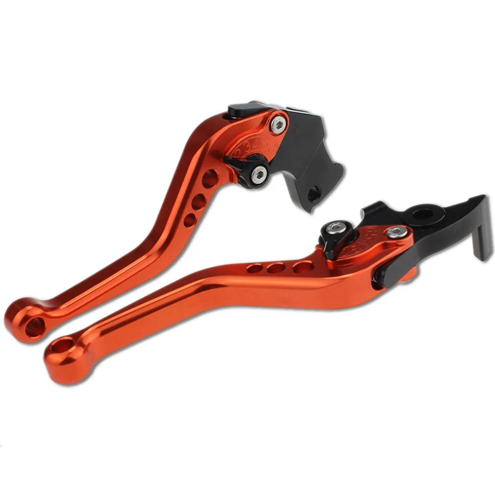 Orange Lever CNC регулируемый мотоцикл тормозной рычаг сцепления ручные ручки набор аксессуары для мотоциклов Yamaha FZ16 FZ 16 2012- 2013 - Цвет: Orange Lever