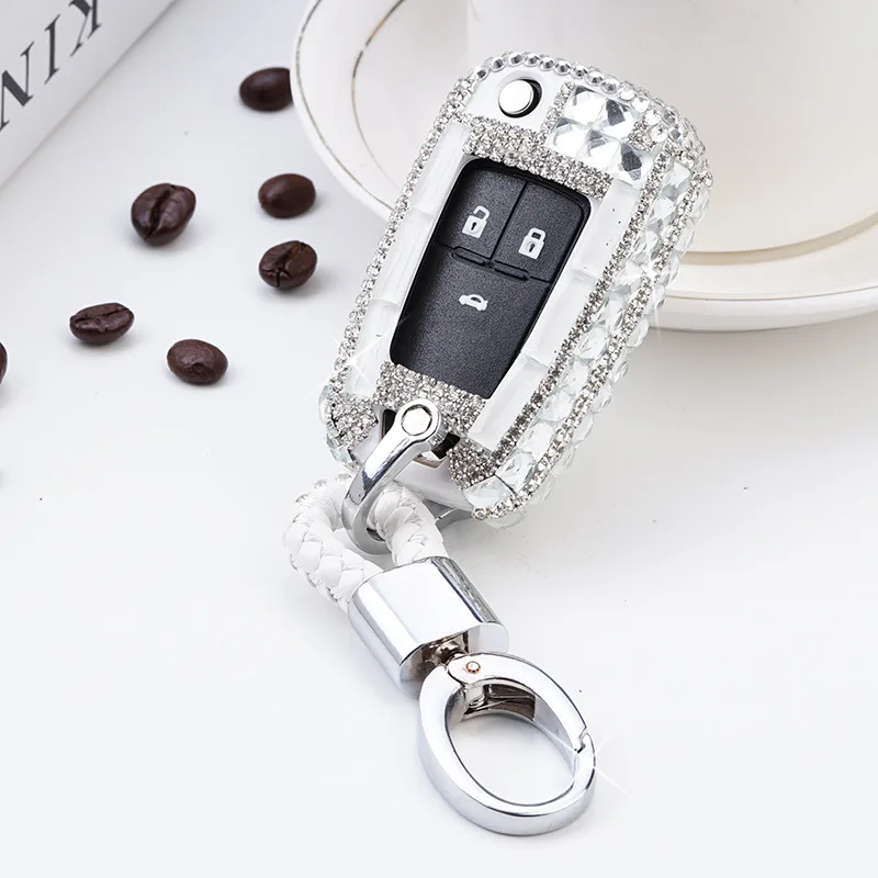 

Diamond Crystal Car Key Cover Case For Buick Chevrolet Cruze Aveo Spark TRAX Volt OPEL Insignia VAUXHALL Astra J Mokka Keychain