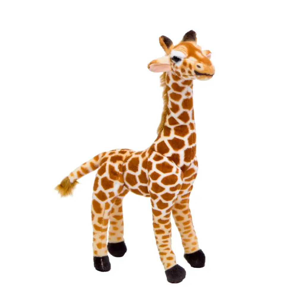 

36-55 см с моющейся милые реальной жизни в виде жирафа, плюшевые игрушки для детей имитация оленя животных мягкие куклы для детей подарок на де...