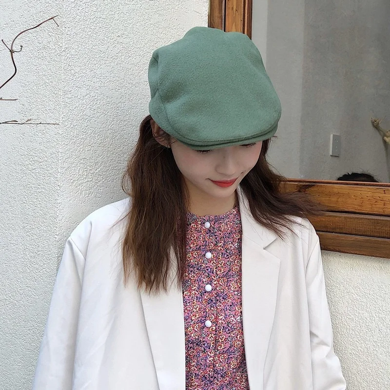 

wool Women Beret Autumn spring Octagonal Cap Hats Stylish Artist Newsboy Caps Boina para mujer sombreros Beret pour femme Bonnet