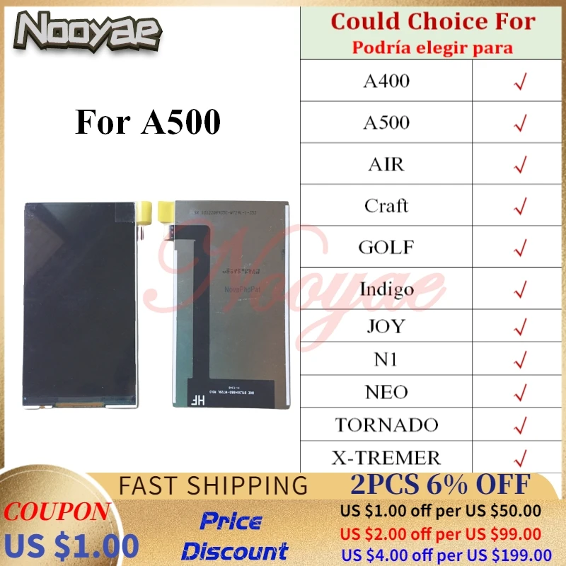 Для Explay A400 A500 Air craft Golf indigo Joy N1 NEO Tornado X tremer ЖК дисплей экран модуль + отслеживание|x