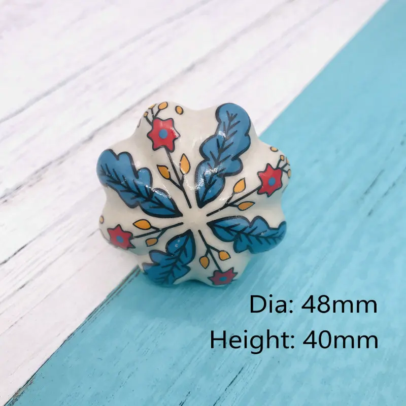 Ручки для шкафа ручной работы разноцветные керамические ручки дверей-1 шт. с