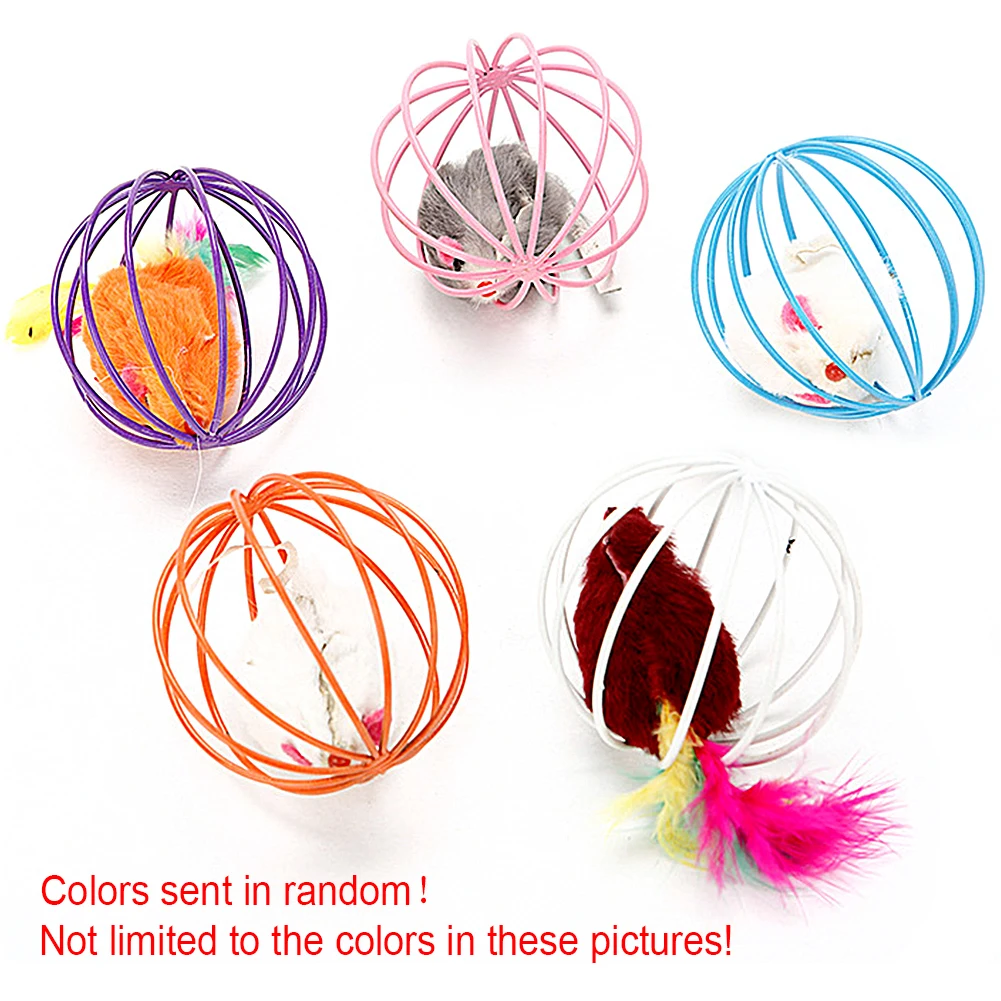 Котенок питомец милая искусственная мышь в прокатки крысы шарик для клетки