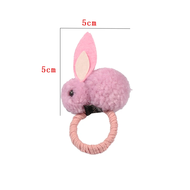 Корейское модное милое кольцо для волос с кроличьим помпоном женские эластичные